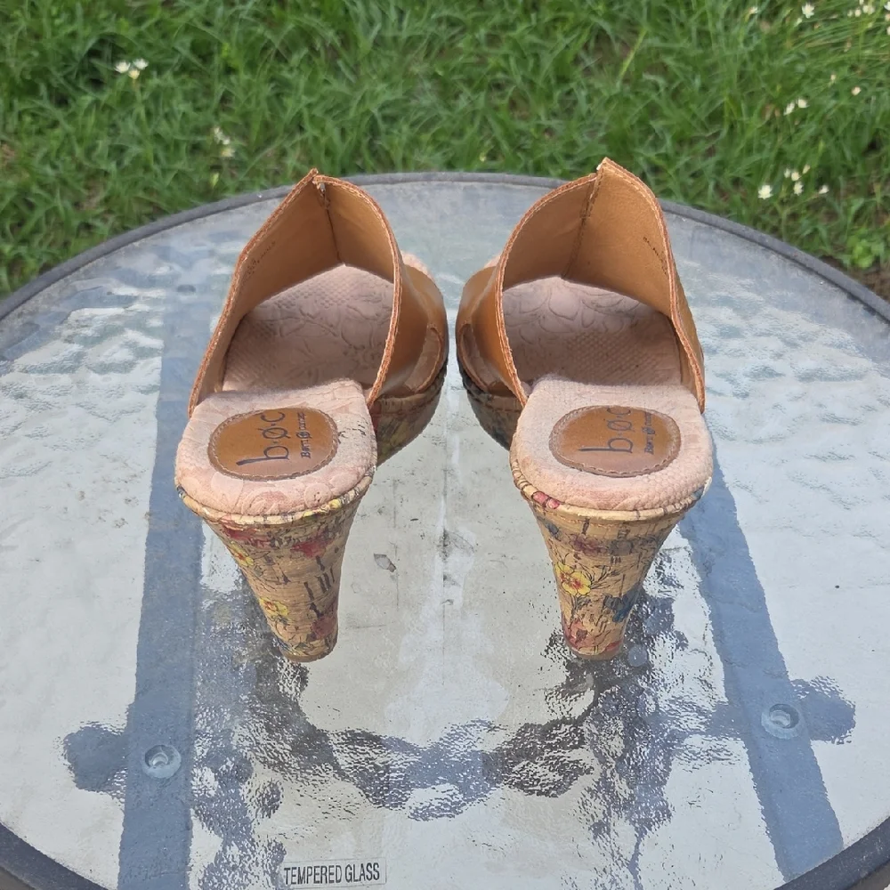B.O.C Born Concept "Dianna" Floral Cork Wedge Sandals 8M - Picture 2 of 10
